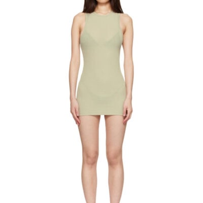 Wardrobenyc Taupe Racer Tunic Minidress