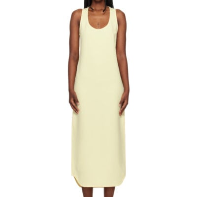 Wardrobenyc Yellow Matte Tank Maxi Dress
