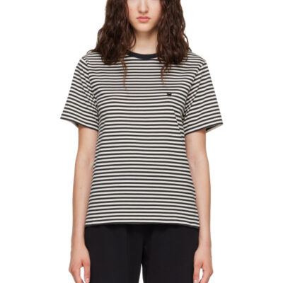 Weekend Max Mara Navy & White Venaco T-shirt