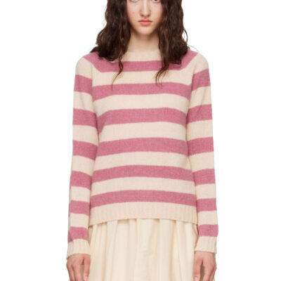 Weekend Max Mara Pink & Off-White Ghiacci Sweater