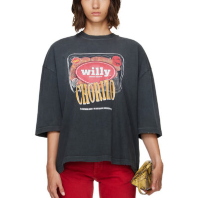 Willy Chavarria Black OS 'Especial Chorizo' Buffalo Tee