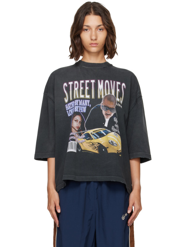 Willy Chavarria Black 'Street Moves' Buffalo T-shirt