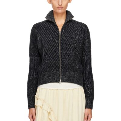 Ymc Black & Gray Nova Zip Cardigan