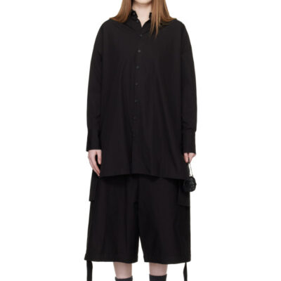 Yohji Yamamoto Black Broad Button Detail Shirt